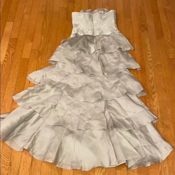 Beaded gray gown - Picture 3 of 4